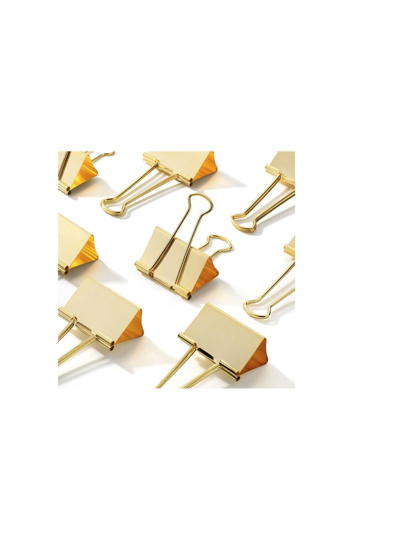 Terabyte مشابك ملفات كبيرة، 2 بوصة، 12 عبوة، ذهبية، مشابك ملفات كبيرة 2 بوصة، مشابك ملفات كبيرة عملاقة، مشابك مكتبية، مشابك ورق، مشابك ورق لملفات الورق، مشابك ورق للملفات - Image 5