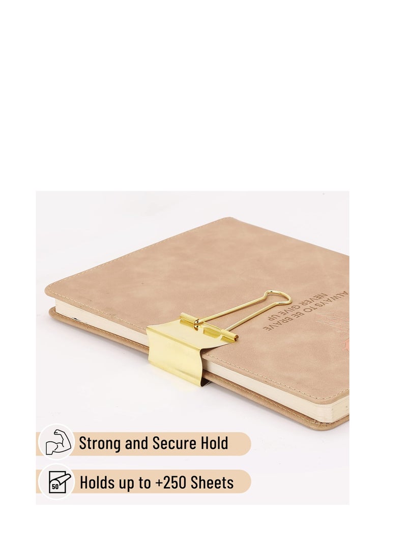 Terabyte مشابك ملفات كبيرة، 2 بوصة، 12 عبوة، ذهبية، مشابك ملفات كبيرة 2 بوصة، مشابك ملفات كبيرة عملاقة، مشابك مكتبية، مشابك ورق، مشابك ورق لملفات الورق، مشابك ورق للملفات - Image 3