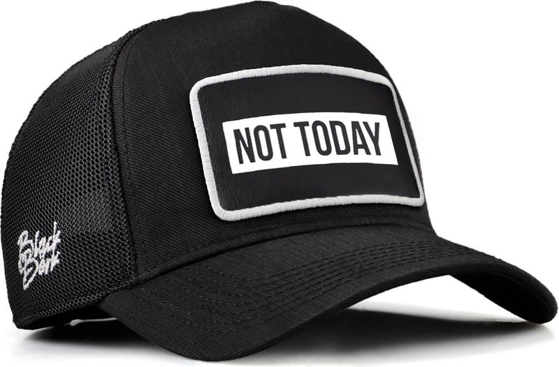 Black Börk Blackbörk V2 Trucker Not Today - Black Cordura Fabric Hat (Cap) with 3 Code Logo  - Image 1