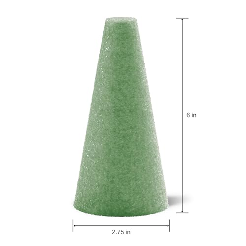 FloraCraft FloraFōM 2 Piece Cone 2.75 Inch x 6 Inch Green - Image 2