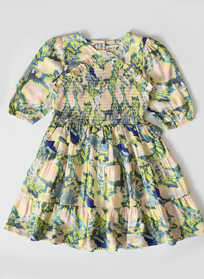 BELLA MODA Tiered Print Dress - Image 2