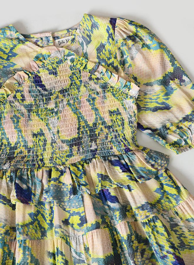 BELLA MODA Tiered Print Dress - Image 4