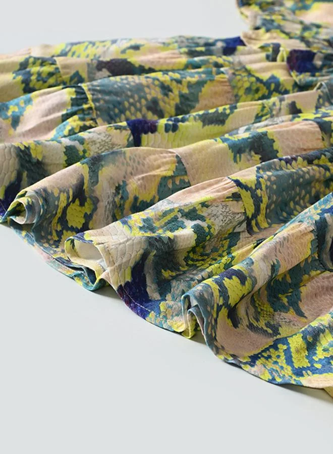 BELLA MODA Tiered Print Dress