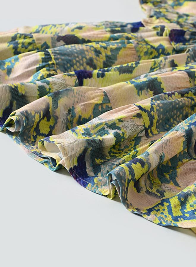 BELLA MODA Tiered Print Dress - Image 5