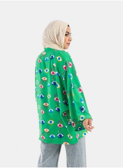 Clue Eye Printed Voile Kimono  - Image 3