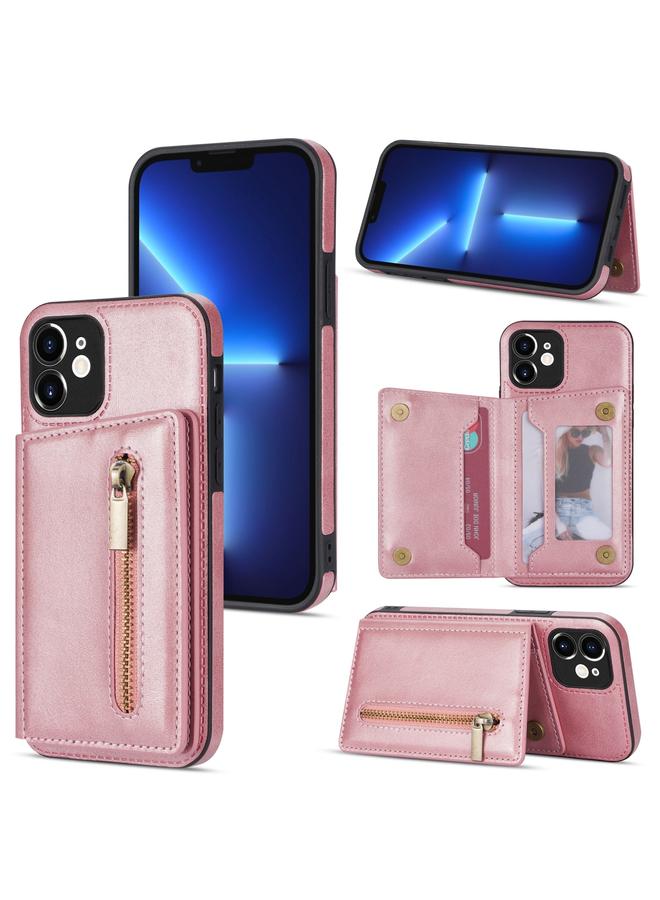 Zaboon Case For iPhone 12 mini Zipper Card Holder Phone Case - Image 1