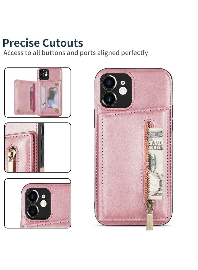 Zaboon Case For iPhone 12 mini Zipper Card Holder Phone Case - Image 3