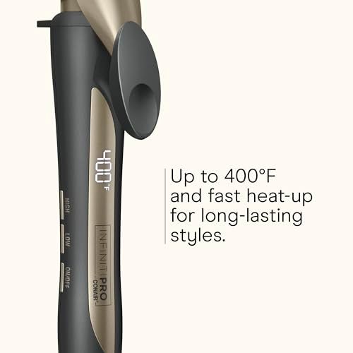 CONAIR INFINITI PRO CONAIR Tourmaline Ceramic 1-Inch Curling Iron, Clamp Curling Iron, 1-Inch Barrel Produces Classic Curls, Hair Curler for Use on Short, Medium, and Long Hair, Dark Grey - Image 4