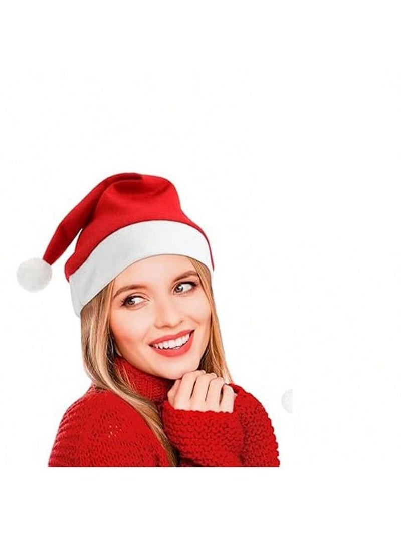 IMPRINTE Christmas Caps | Santa Caps | santa claus caps for adults or kids | Merry Christmas Hat Cap for Christmas | Santa Claus Hat | Christmas Decorations Items (Pack of 2) - Image 4