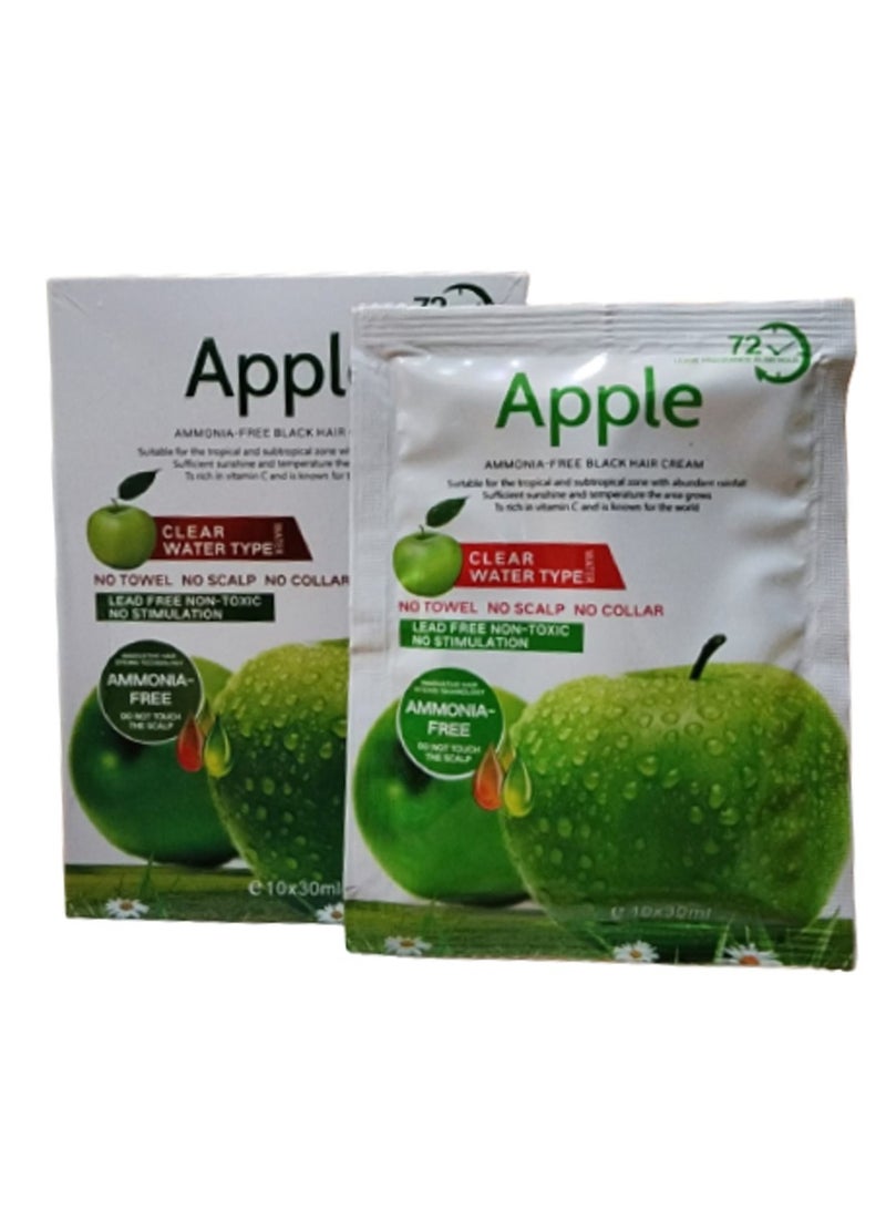 ابل  شامبو تلوين الشعر الأسود الخالي من الأمونيا 10 أكياس 30 مل - Image 1