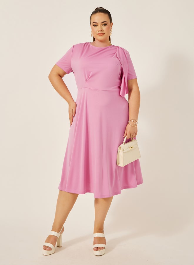Styli A-Line Pink Dress - Image 2