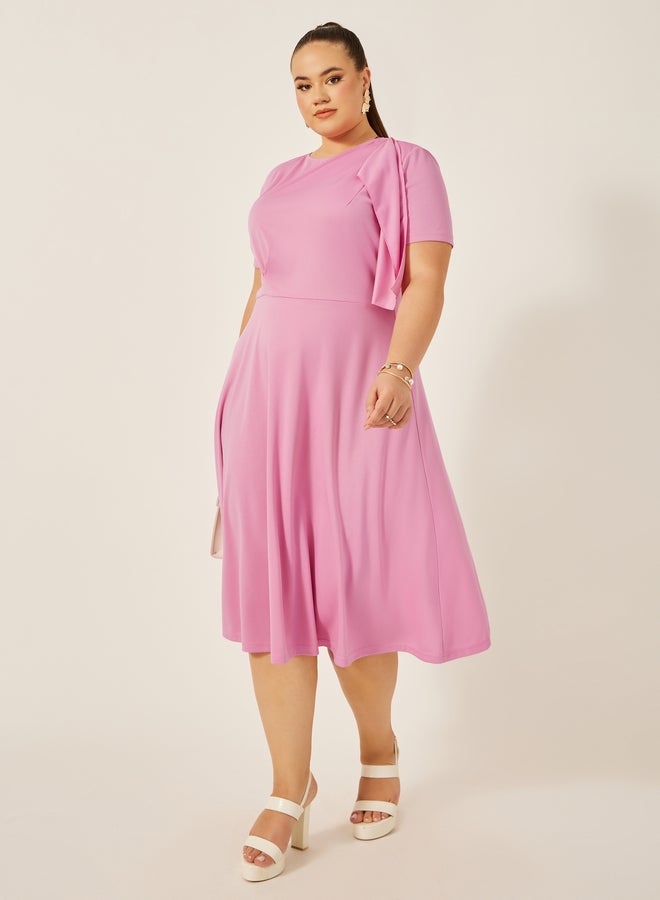 Styli A-Line Pink Dress - Image 1