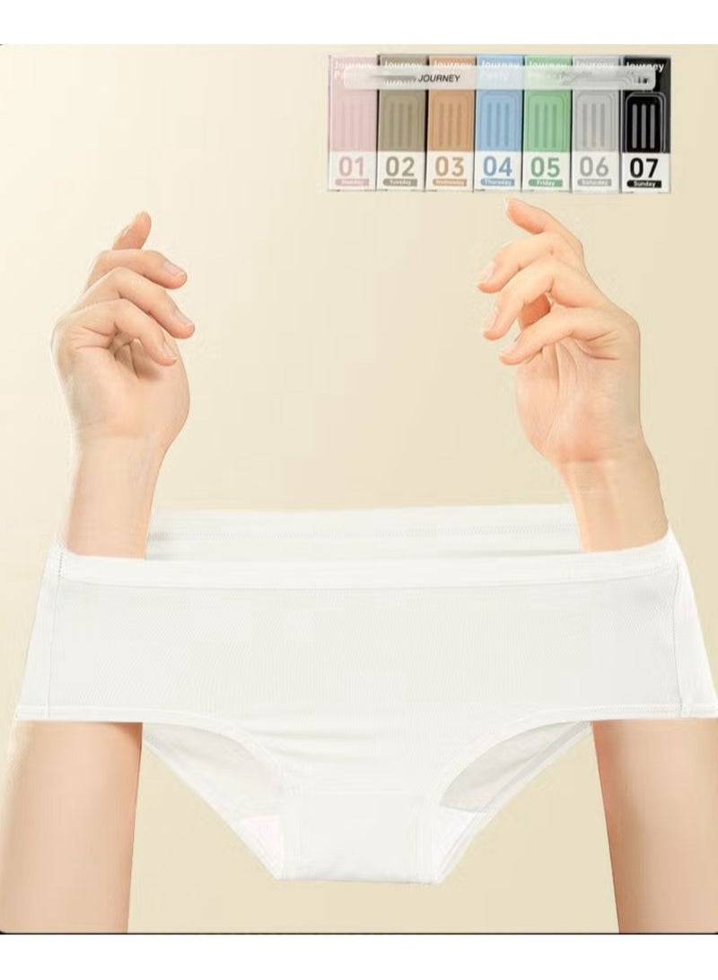 Weekly Enjoy 7 Pack of Boxed Lady Pure Cotton Disposable Underwear Skin-friendly Breathable Underpants High Stretch Panties for Pregnant Women Confinement Daily Travel Hotel-XXL - Image 1