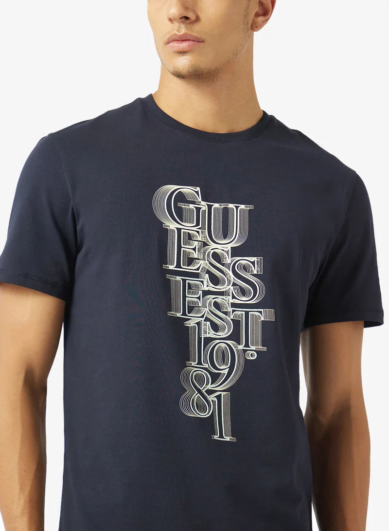 GUESS  Crew Neck Slim Fit T-Shirt for Men | Best Price UAE