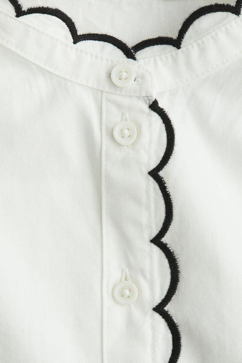 اتش اند ام بلوزة قطن بوبلين