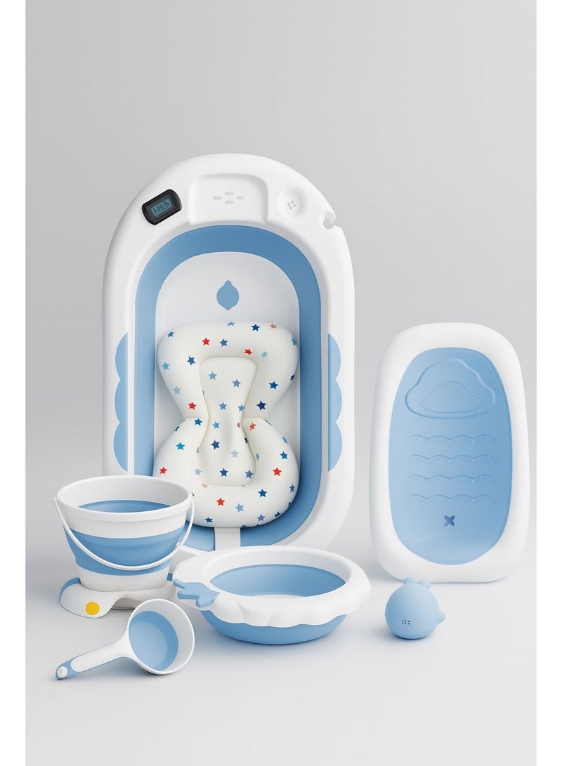 DEHKAH 8-in-1 Premium Collapsible Baby Bath Set with Tub, Support Seat, and Accessories - Newborn to Toddler - Image 2