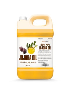 BodyJ4You BodyJ4You Jojoba Oil  Organic USDA 100 Pure Natural  Moisturizing Oil Face Hair Skin Nails  Cold Pressed Unrefined AntiAging  Men Women All Skin Types  Bulk 128 Fl Oz 