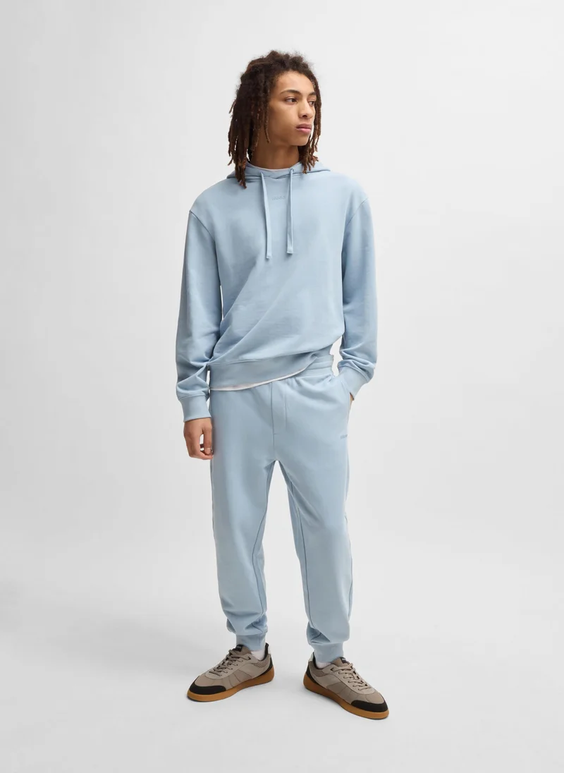 هوجو Cotton-terry relaxed-fit hoodie with logo print