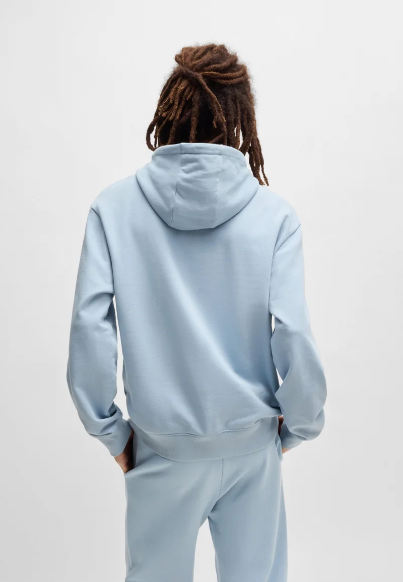 HUGO Cotton-terry hoodie with logo print