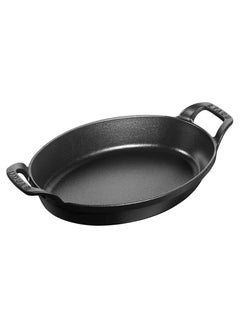 STAUB Staub Oval Dish 21 Cm Black. Stackable. Cast Iron Material. Matte Black Inner Enamel. Suitable For All Types Of Hobs Incl. Induction. Ovensafe. Grill Safe. Made In France.  - Image 1