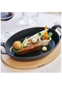 STAUB Staub Oval Dish 21 Cm Black. Stackable. Cast Iron Material. Matte Black Inner Enamel. Suitable For All Types Of Hobs Incl. Induction. Ovensafe. Grill Safe. Made In France.  - Image 2