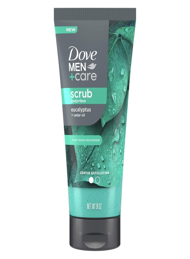Dove Men+Care DOVE MEN + CARE Body and Face Scrub Eucalyptus Deeply Exfoliates for Hydrated & Nourished Skin 100% Gentle Cleanser, No Sulfate Cleansers or Parabens 9 oz - Image 1