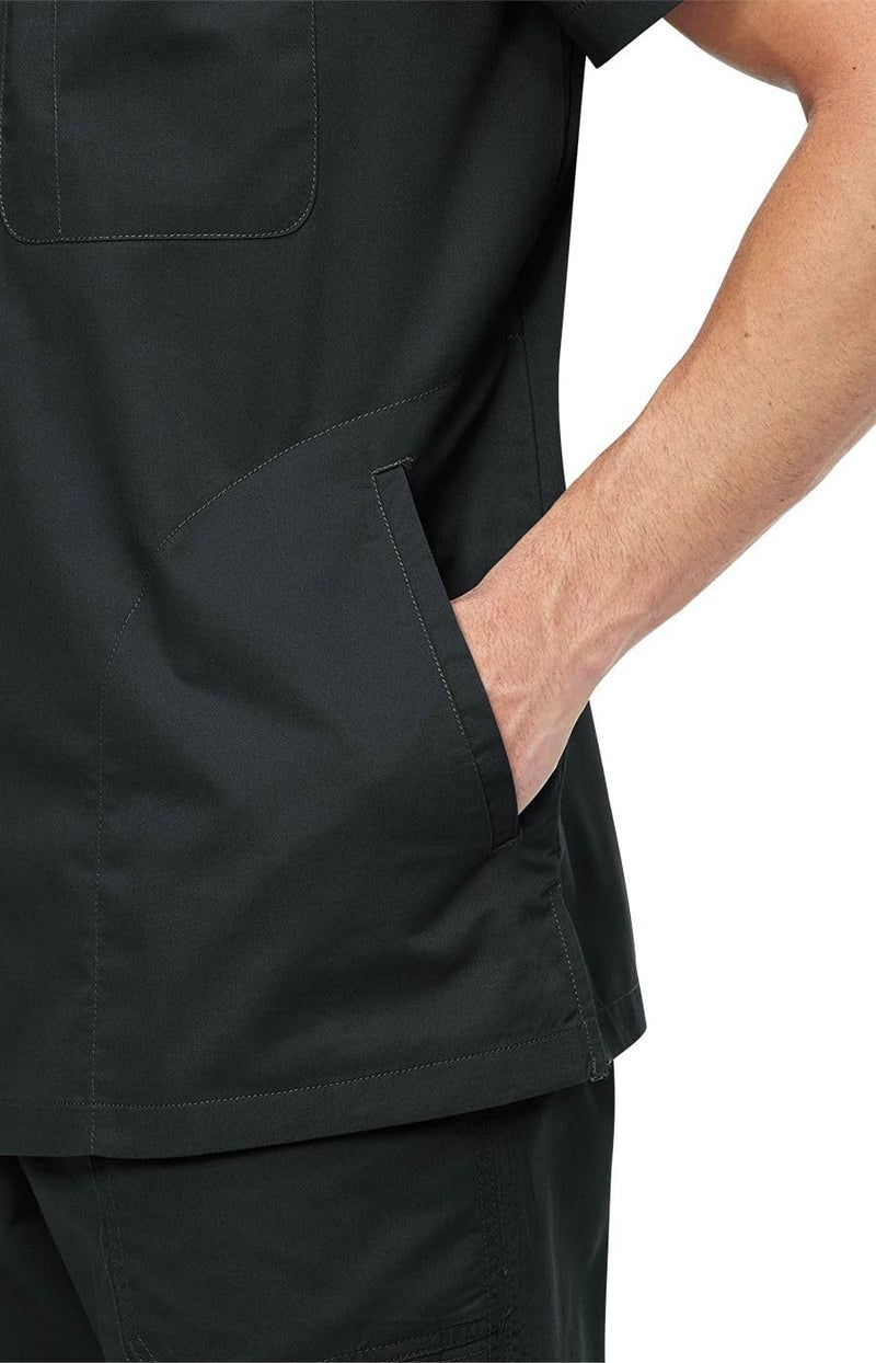 KOI Classics KOI654 Men's Scrub Top Black XS - Image 4
