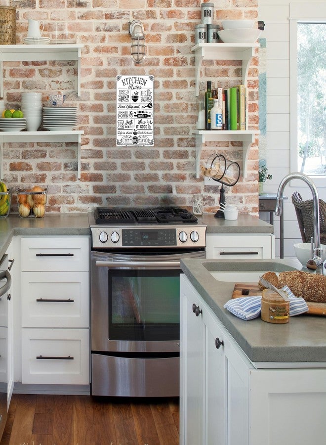 CrazySign Kitchen Rules Decor Sign Rustic Farmhouse Kitchen Tin Sign (3368) - Image 5