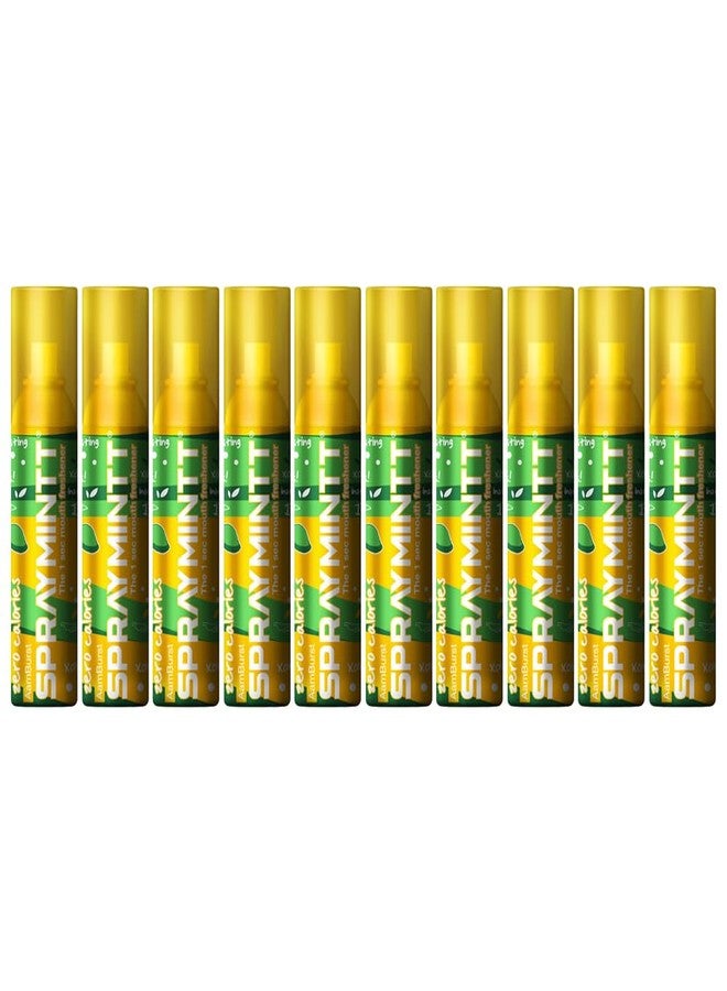 Spraymintt معطر فم سبرايمنت | مخواس | منعش للفم | نظافة الفم | أكثر من 175 بخة من الانتعاش الفوري طويل الأمد بدون سعرات حرارية | بنكهة أمبرست | 15 غرام - عبوة من 10 - Image 1