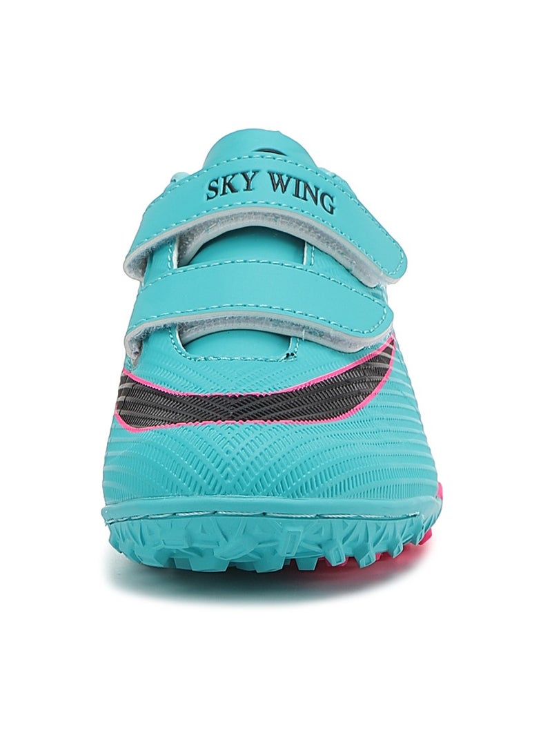 جناح السماء حذاء كرة قدم SKY WING للأولاد والبنات بنعل IC أو IN بحلقة وخطاف وحلقة مناسب للأطفال من الجنسين للاستخدام الداخلي والخارجي ومناسب للأطفال الصغار والكبار - Image 3