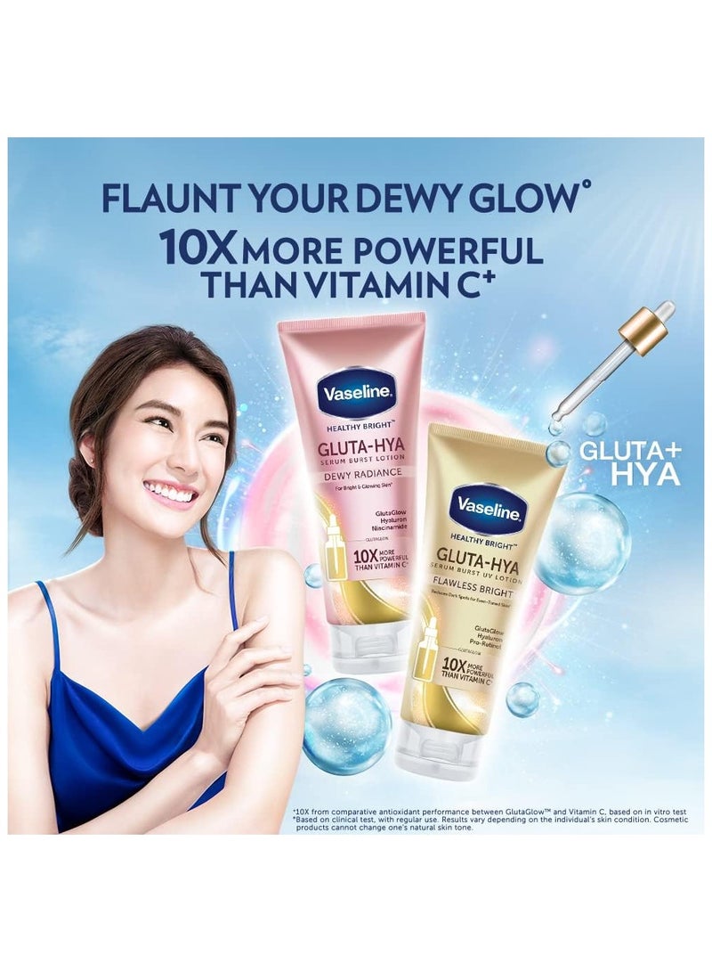 Vaseline Healthy Bright Gluta-Hya Serum Burst Lotion Dewy Radiance 330ml - Image 2