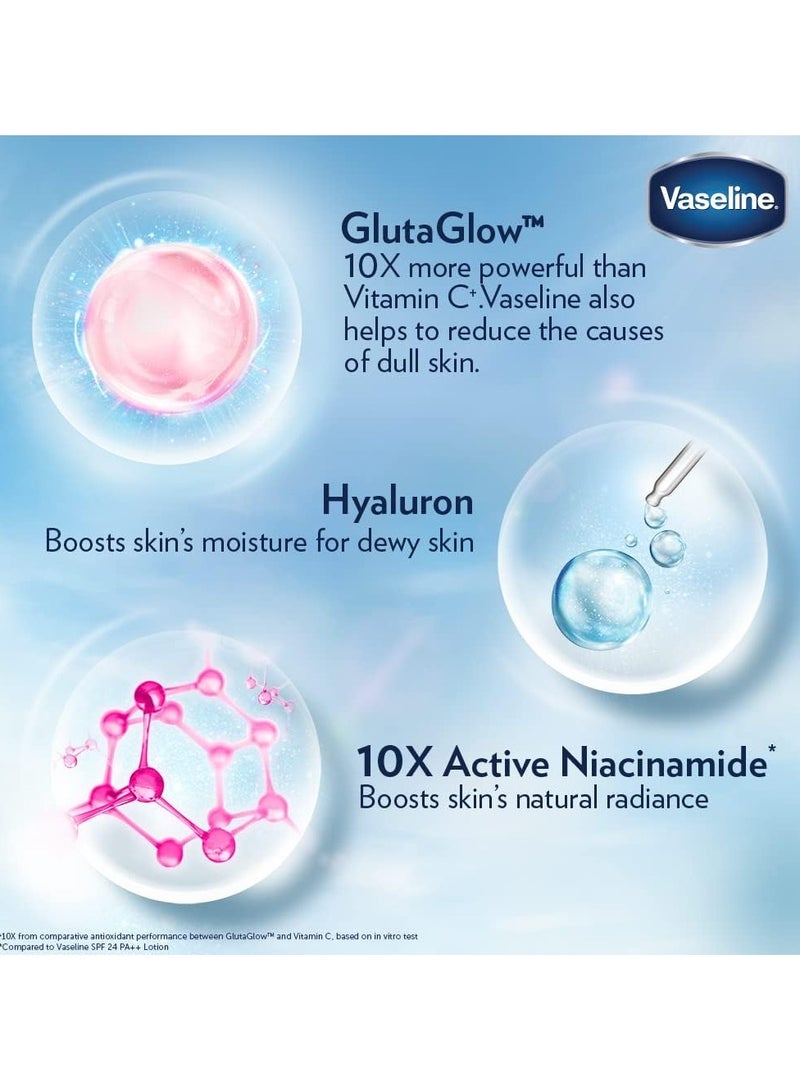 Vaseline Healthy Bright Gluta-Hya Serum Burst Lotion Dewy Radiance 330ml - Image 4