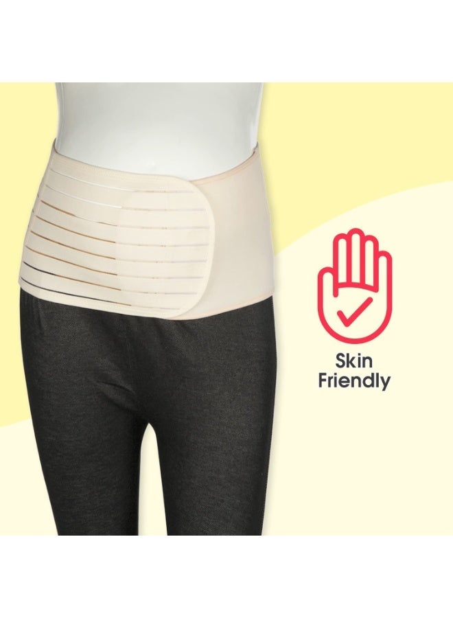 Mee Mee Pre & Post Natal Maternity Corset Belt | Skin-Friendly & Lightweight | Easy Stretch Belly Support Band | Helps Improve Posture, Relieve Back Pain | Abdominal & Pelvic Waist Support (Beige, L) - Image 4