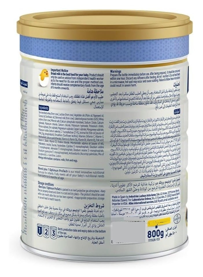 Blemil Optimum Protech Stage 1 Milk 800 GM - Image 3