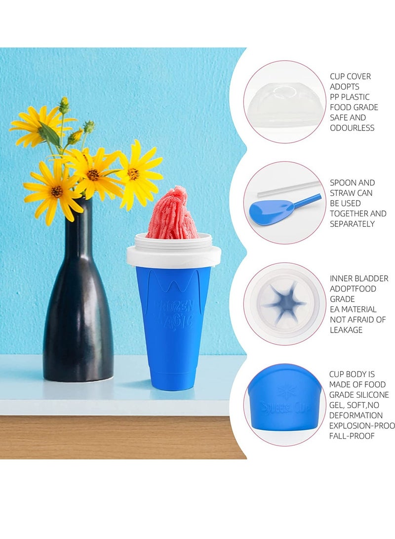 ELTRAZONE Slushy Maker Cup, Slushy Maker Ice Frozen Squeeze Cup Cooling Maker Cup Freeze Mug Milkshake Smoothie Mug - Image 5