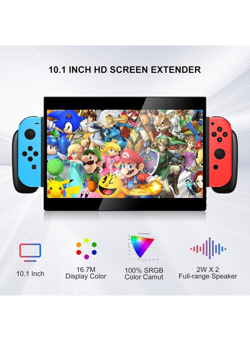 10.1‘’ Portable Monitor for Switch, 1080P Gaming Monitor IPS Screen with USB Type-C, Game Mode, Travel Monitor for Switch - Image 4
