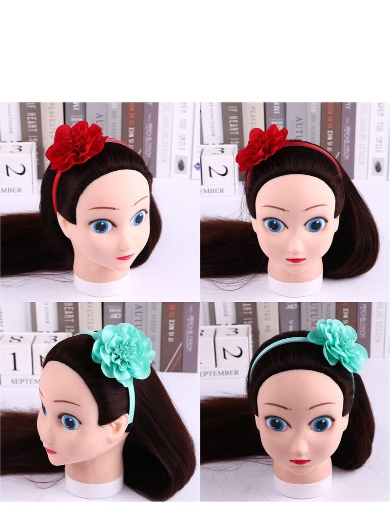Loquat 10 pcs Flower Headbands for Girls, Toddler Headbands with Chiffon Flower for Children Girls Hair Accessories, 4 Inch flower - Image 3