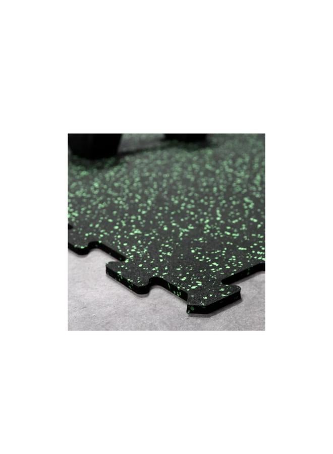 CSP 4-Piece Rubber Mat Black and Green - Image 1