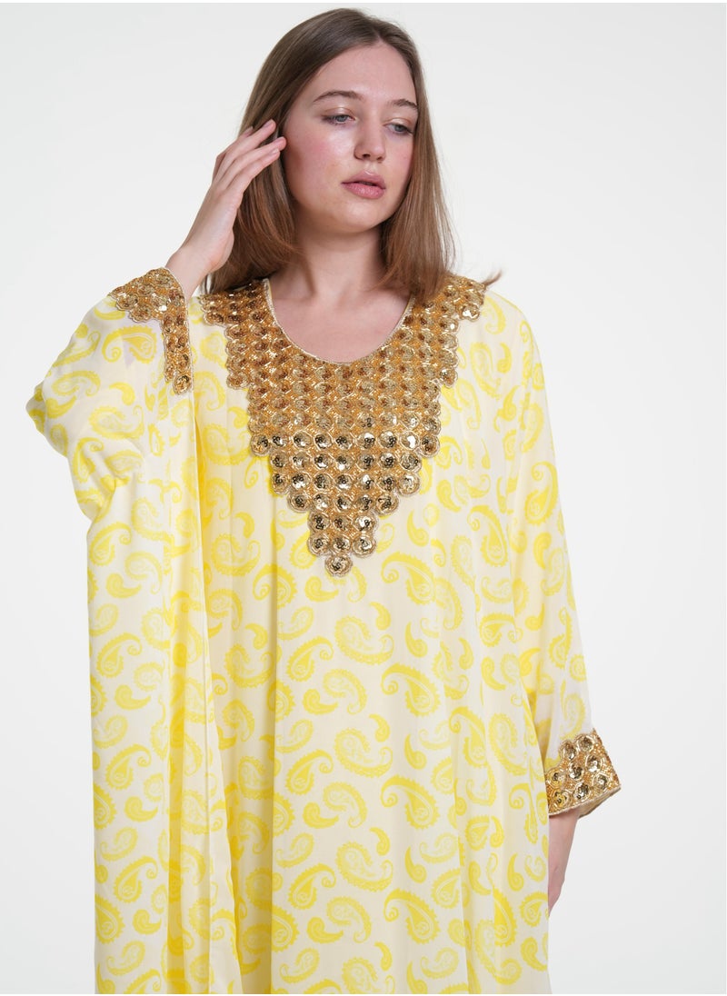 AL BENT AL SHARQIEH - women kaftan , arabian dress , jalabiya - Image 1