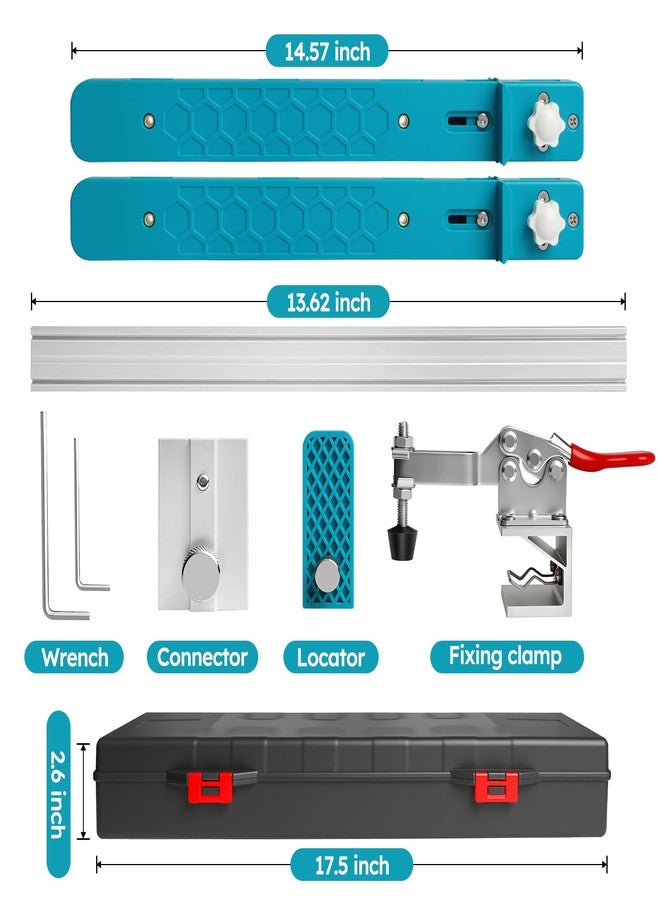 parknshop Drawer Slide Jig,Drawer Jig Kit with Toggle Clamp& Magnetic Arm,Cabinet Hardware Jig with Punch Locator, Upgraded Adjustable Precision Cabinet Drawer Jig Tool for Drawer Desks - Image 3