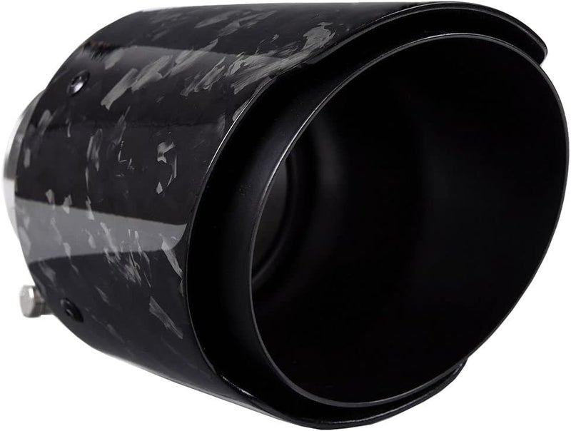 Kipalm Forged Carbon Fiber Exhaust Pipe Muffler Tips with Black Stainless Steel Tailpipe - Image 5