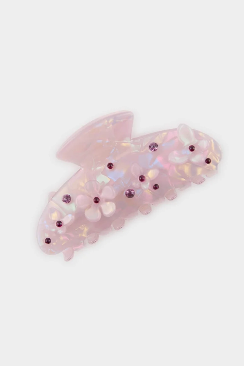 Woman Pink Hair Clip