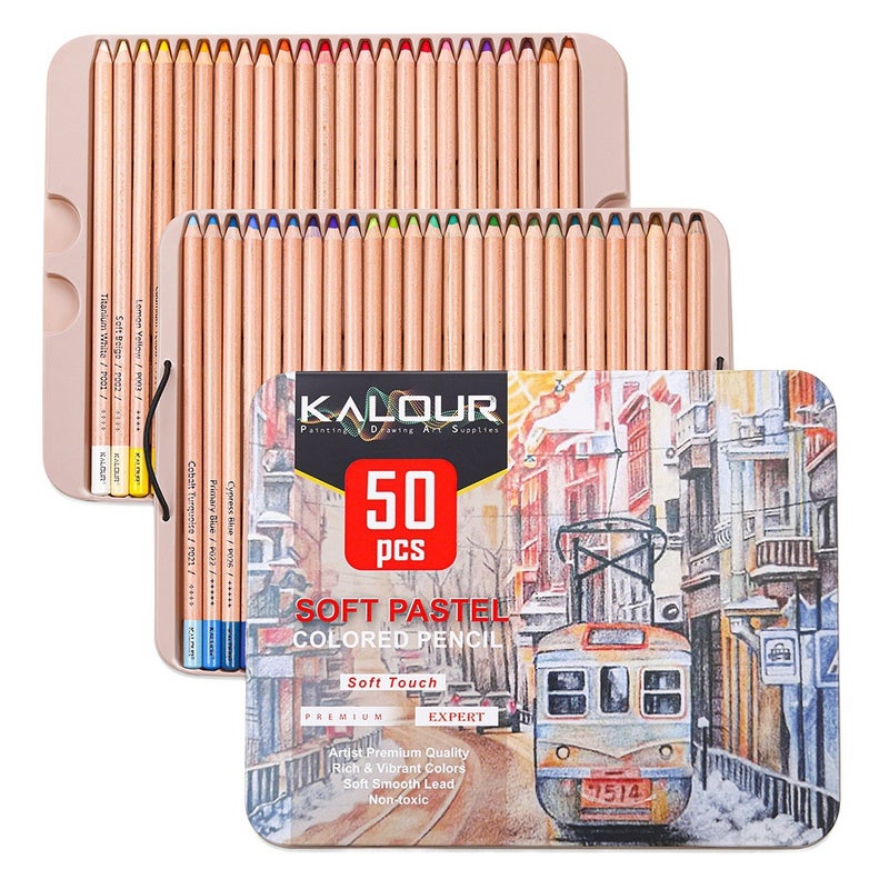 Kalour منتج جديد 50-ملونة مسحوق الرسم قلم رصاص الجرافيتي ملء في ملونة قلم الفن الرسم ملونة قلم رصاص مجموعة - Image 1