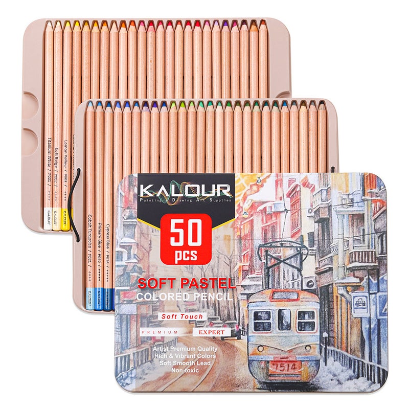 Kalour منتج جديد 50-ملونة مسحوق الرسم قلم رصاص الجرافيتي ملء في ملونة قلم الفن الرسم ملونة قلم رصاص مجموعة - Image 2