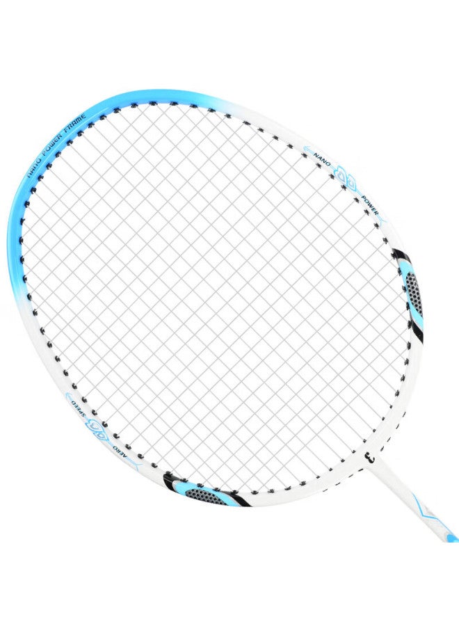 Enpex Badminton Racket, Single Racket, For Family Compeion And Training, Carbon Composite, Deep Sea Blue Feather Racket, 520b - Image 3
