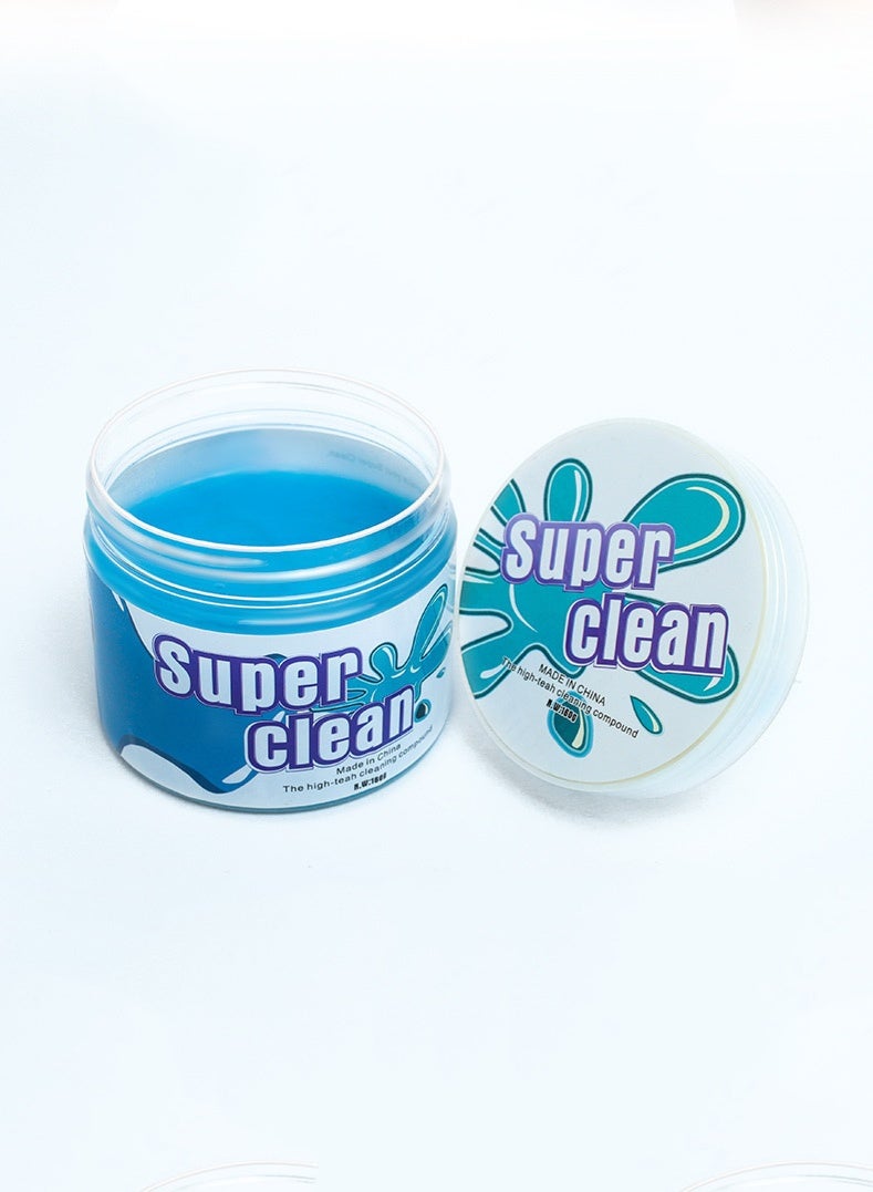 اوليو جل التنظيف، عبوة واحدة، 160 جرام، جل ناعم لتنظيف لوحات مفاتيح الكمبيوتر المحمول ولوحات المفاتيح الميكانيكية وجل إزالة الغبار من الكمبيوتر، جل لاصق لمسح الغبار والأوساخ، أزرق - Image 1