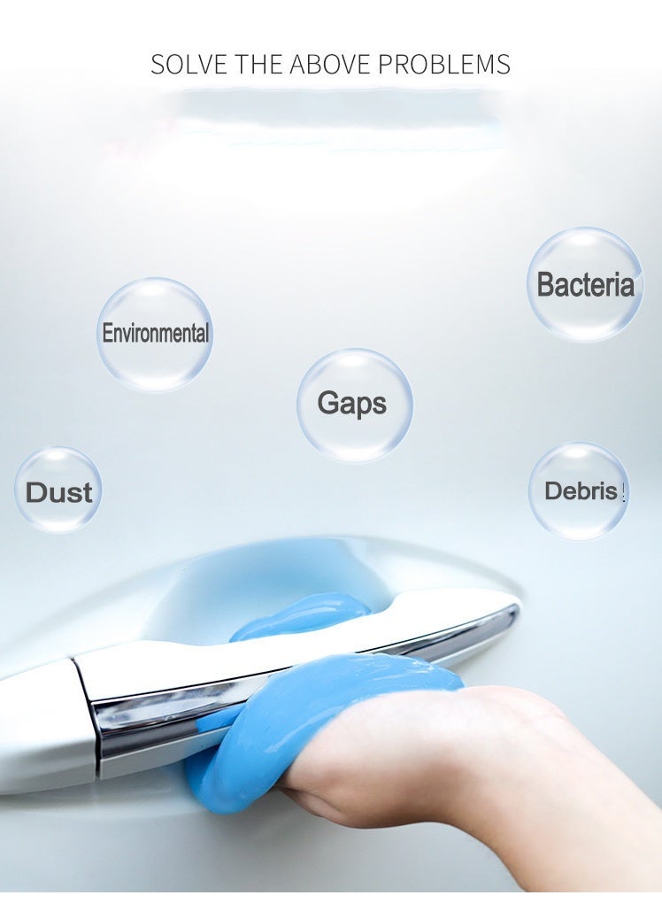 اوليو جل التنظيف، عبوة واحدة، 160 جرام، جل ناعم لتنظيف لوحات مفاتيح الكمبيوتر المحمول ولوحات المفاتيح الميكانيكية وجل إزالة الغبار من الكمبيوتر، جل لاصق لمسح الغبار والأوساخ، أزرق - Image 4