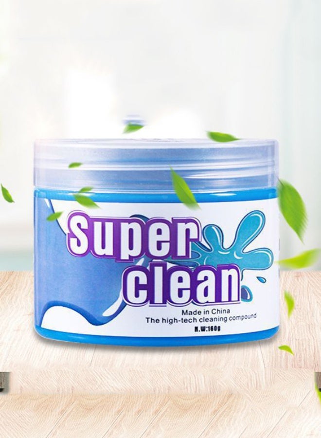 اوليو جل التنظيف، عبوة واحدة، 160 جرام، جل ناعم لتنظيف لوحات مفاتيح الكمبيوتر المحمول ولوحات المفاتيح الميكانيكية وجل إزالة الغبار من الكمبيوتر، جل لاصق لمسح الغبار والأوساخ، أزرق - Image 5