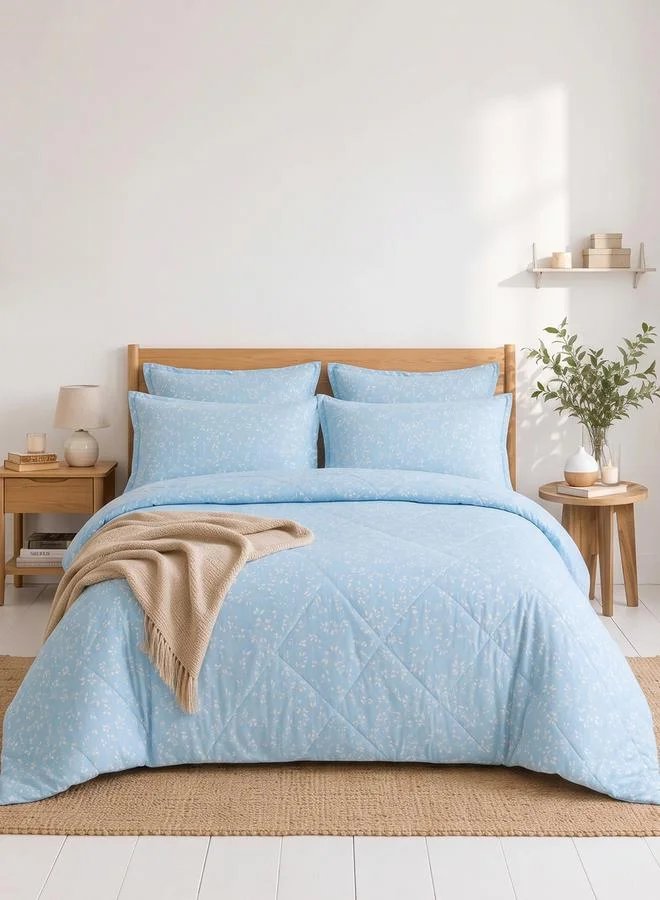 Styli 4-Piece Printed Comforter Combo Set (Comforter, Bedsheet And 2 Pillow Covers)