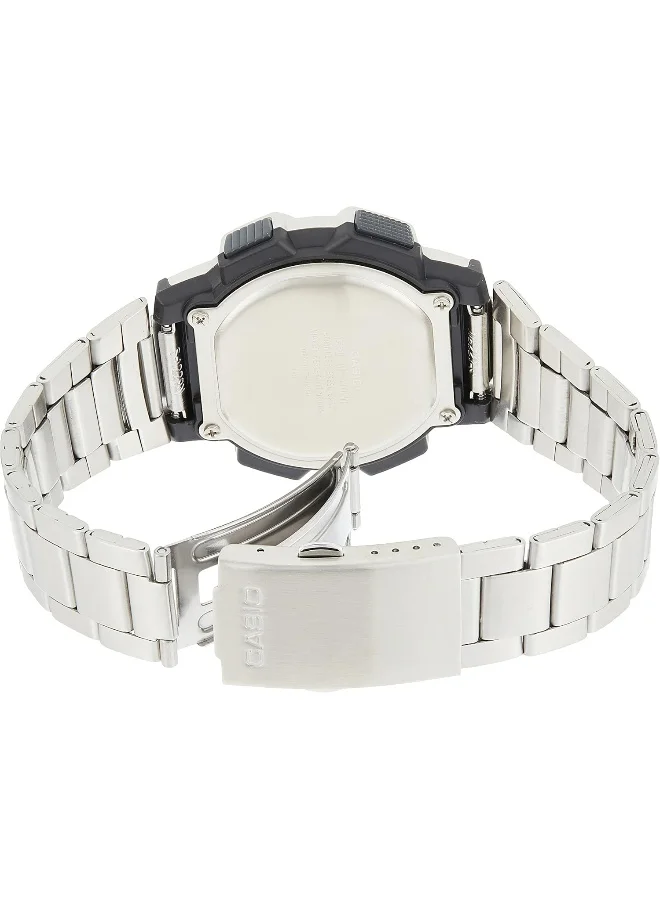 كاسيو Casio Men's Watch - AE-1100WD-1AVDF Grey Dial, Silver Band